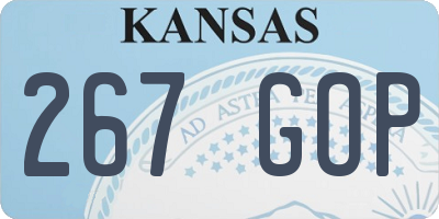 KS license plate 267GOP