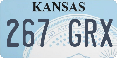 KS license plate 267GRX