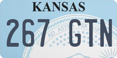 KS license plate 267GTN