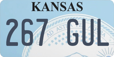 KS license plate 267GUL
