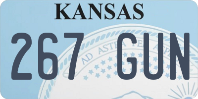 KS license plate 267GUN