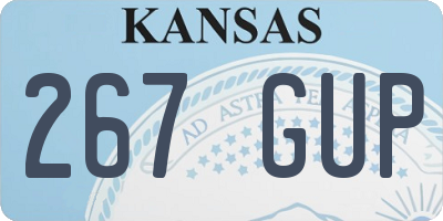 KS license plate 267GUP