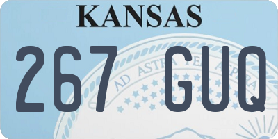 KS license plate 267GUQ
