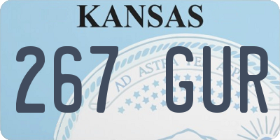 KS license plate 267GUR