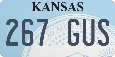 KS license plate 267GUS