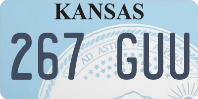 KS license plate 267GUU