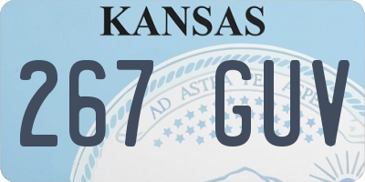 KS license plate 267GUV