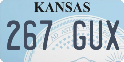 KS license plate 267GUX
