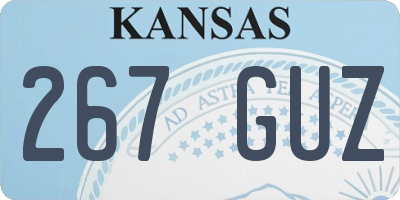 KS license plate 267GUZ