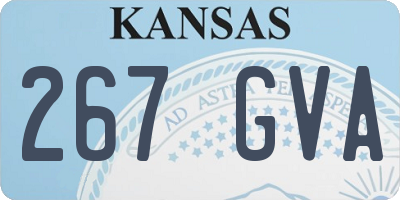 KS license plate 267GVA