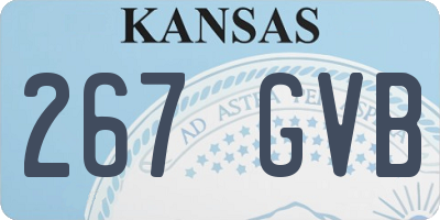 KS license plate 267GVB