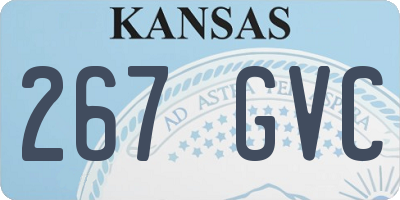 KS license plate 267GVC