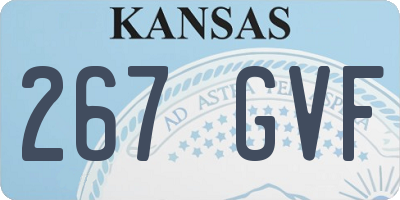 KS license plate 267GVF