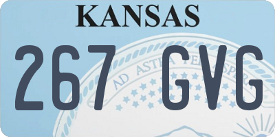 KS license plate 267GVG