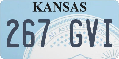 KS license plate 267GVI