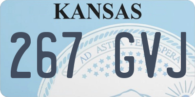 KS license plate 267GVJ