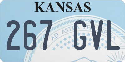 KS license plate 267GVL