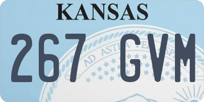 KS license plate 267GVM