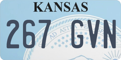 KS license plate 267GVN