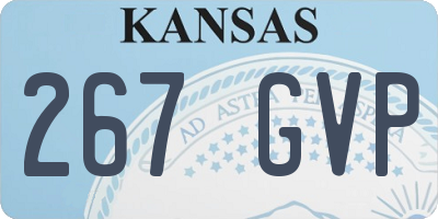 KS license plate 267GVP
