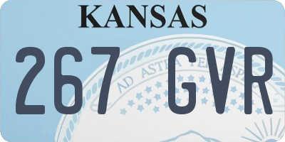 KS license plate 267GVR