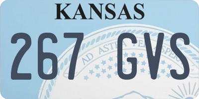 KS license plate 267GVS