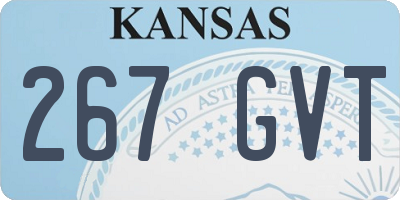 KS license plate 267GVT