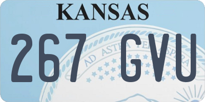 KS license plate 267GVU