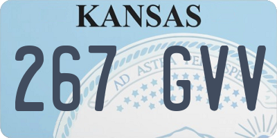 KS license plate 267GVV