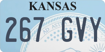 KS license plate 267GVY
