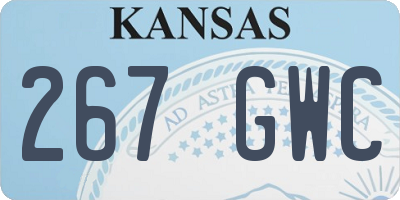 KS license plate 267GWC