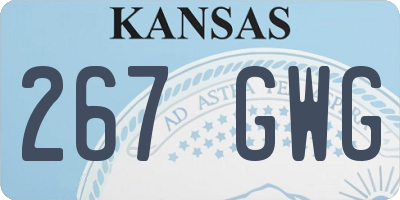 KS license plate 267GWG