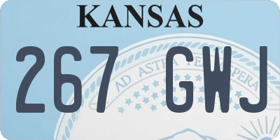 KS license plate 267GWJ