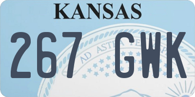 KS license plate 267GWK