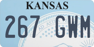 KS license plate 267GWM