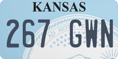KS license plate 267GWN