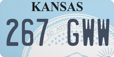 KS license plate 267GWW