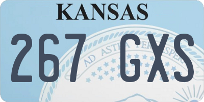 KS license plate 267GXS