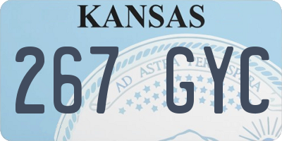 KS license plate 267GYC