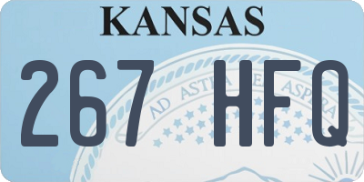KS license plate 267HFQ