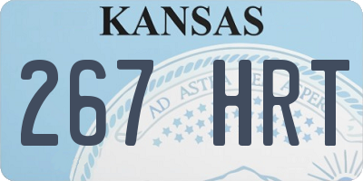 KS license plate 267HRT