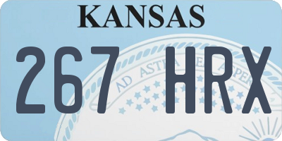 KS license plate 267HRX