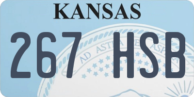 KS license plate 267HSB