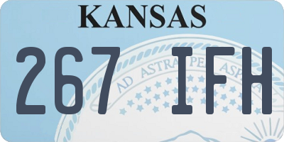 KS license plate 267IFH