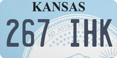 KS license plate 267IHK