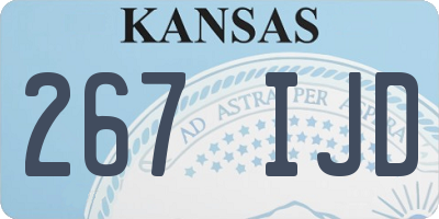 KS license plate 267IJD