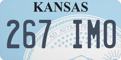 KS license plate 267IMO
