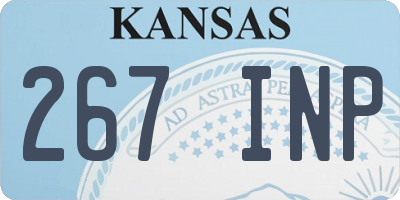 KS license plate 267INP