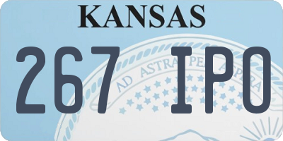 KS license plate 267IPO