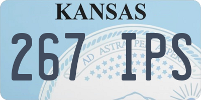 KS license plate 267IPS